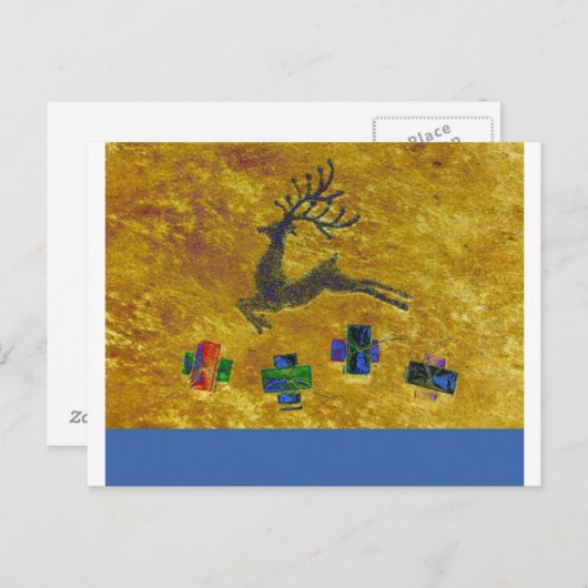 Carte de Noël Reindeer (Devant / Derrière)