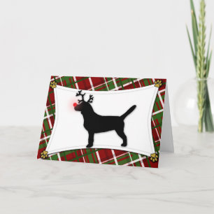 Carte de Noël Reindeer beagle