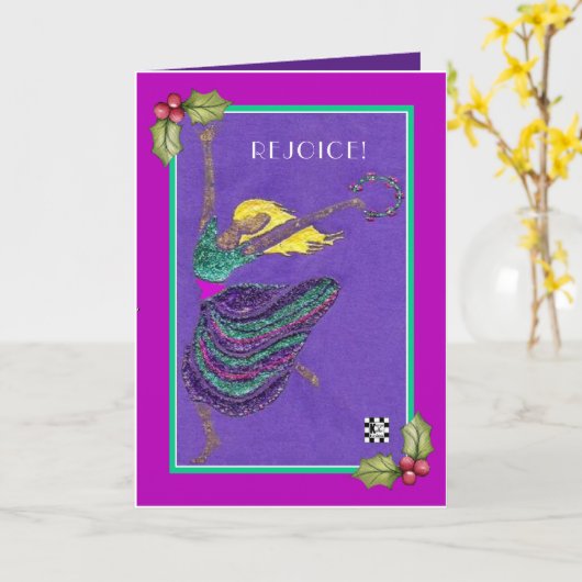 Carte de Noël Rejoice Dancer (Fleur jaune)