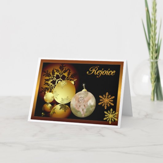 Carte de Noël Réjouissez (Devant)