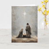 Carte de Noël religieuse (Fleur jaune)