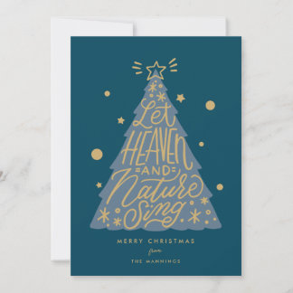Carte de Noël religieuse avec lettrage Brush
