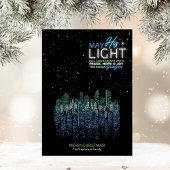 Carte de Noël religieuse Cityscape moderne