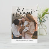 Carte de Noël religieuse de décompte des bénédicti (Debout devant)