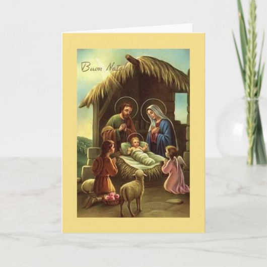 Carte de Noël religieuse de nativité italienne (Devant)