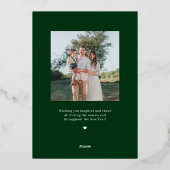 Carte de Noël religieuse en feuille métallique vér (Verso)