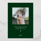 Carte de Noël religieuse en véritable feuille méta (Verso)