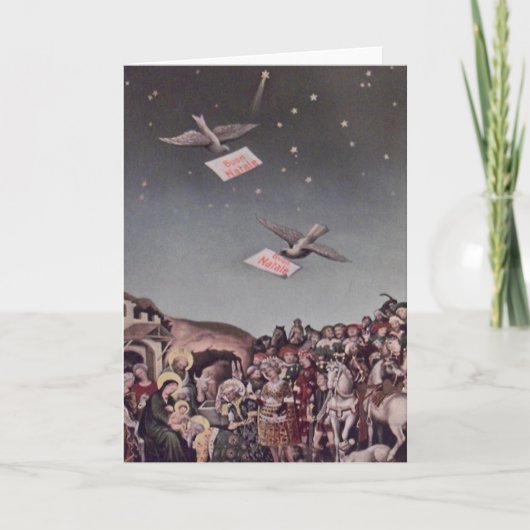 Carte de Noël religieuse italienne vintage (Devant)