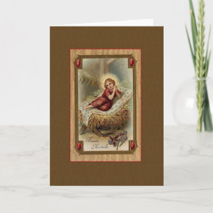 Carte de Noël religieuse italienne vintage