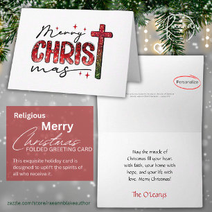 Carte de Noël religieuse "Joyeux Noël"