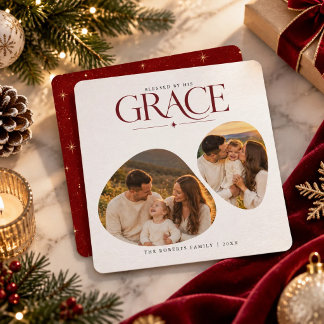 Carte de Noël religieuse photo abstraite Grace Two