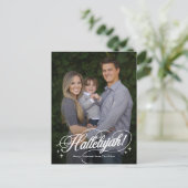 Carte de Noël religieuse postale Hallelujah (Debout devant)