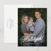 Carte de Noël religieuse postale Hallelujah (Devant / Derrière)