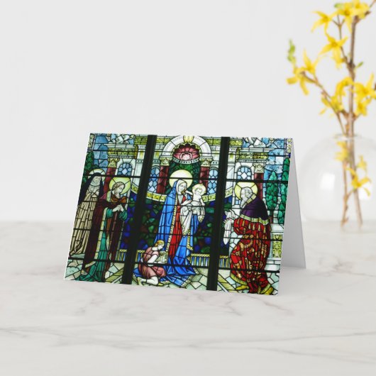 Carte de Noël religieuse Wesołych Świąt (Fleur jaune)