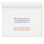 Carte de Noël Renard Arctique Blanc (Intérieur Horizontal (Bas))