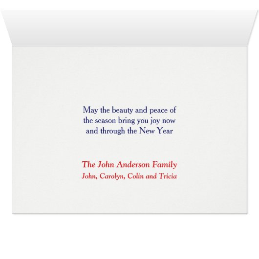 Carte de Noël Renard Arctique Blanc (Intérieur Horizontal (Bas))