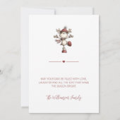 Carte de Noël Renne Fantaisiste (Dos)