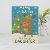Carte de Noël Rennes pour Fille (Debout devant)