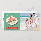 Carte de Noël rétro (Devant / Derrière)