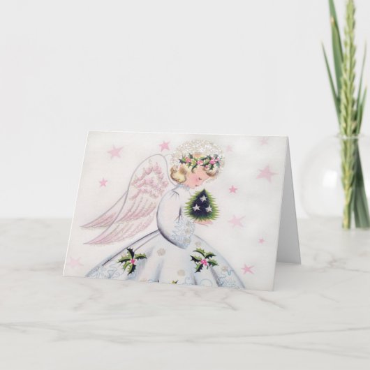 Carte de Noël Retro Angel (Devant)