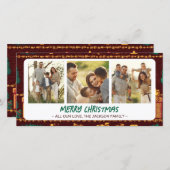 Carte de Noël Retro Arcade avec photos (Devant / Derrière)