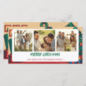 Carte de Noël Retro Arcade avec photos (Devant / Derrière)