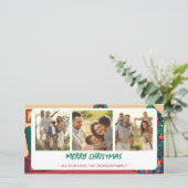 Carte de Noël Retro Arcade avec photos (Debout devant)