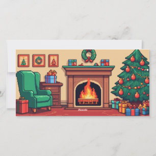 Carte de Noël Retro Arcade avec photos