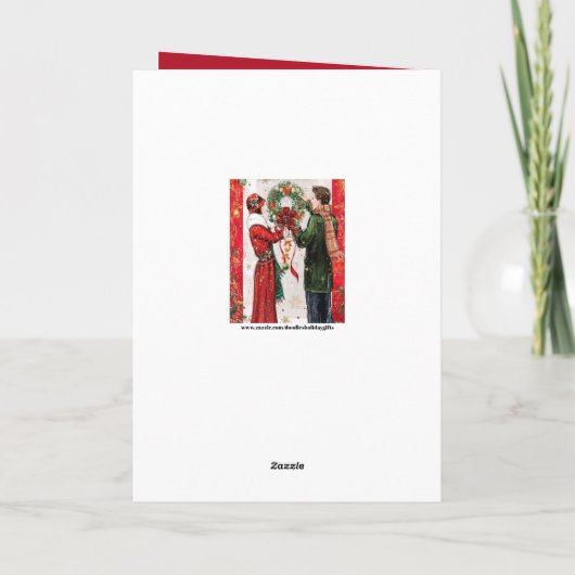 Carte de Noël rétro art déco (Dos)