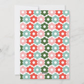 Carte de Noël rétro aux couleurs vives et joyeuses (Dos)