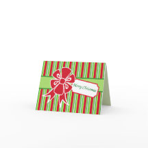 Carte de Noël Retro Bow