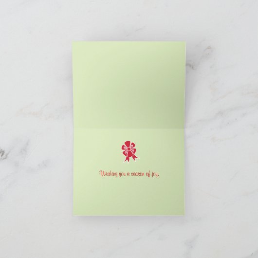 Carte de Noël Retro Bow (Intérieur)