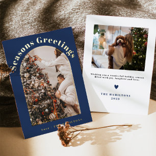 Carte de Noël Retro Foil carte Joyeuses Fêtes