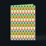 Carte de Noël Retro Geometry Père Noël<br><div class="desc">Quelle que soit la façon dont vous y regardez, cette carte de Noël Retro Geometric Père Noël est un pur rêve de vacances! Ce sont des rangées de Santas. Non, ce sont des rangées d’arbres de Noël. Non, ce sont des rangées de Santas en forme d’arbres de Noël et des...</div>