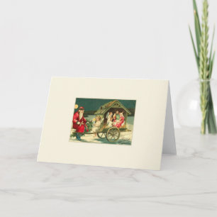 Carte de Noël Retro German Fröhliche Weihnachten