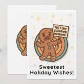 Carte de Noël rétro Gingy – Jolies salutations de (Devant / Derrière)