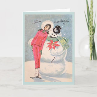 Carte de Noël Retro Grandgirl