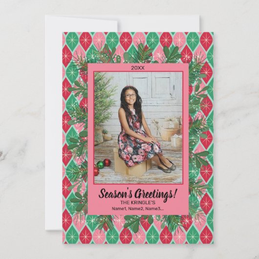 Carte de Noël Retro Grey (Devant)