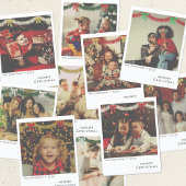 Carte de Noël rétro - Guirlande verte et rouge