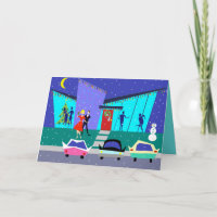 Carte de Noël Retro Holiday