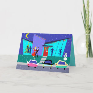 Carte de Noël Retro Holiday