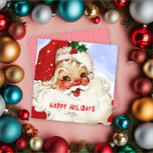Carte de Noël Retro Jolly Père Noël non photo