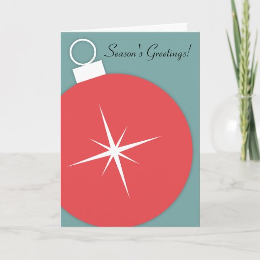 Carte de Noël rétro - Ornement Starburst (Devant)
