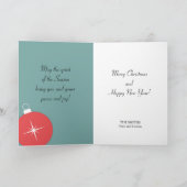 Carte de Noël rétro - Ornement Starburst (Intérieur)