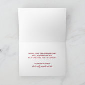 Carte de Noël rétro script Joyeux Noël (Intérieur)