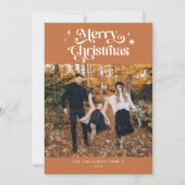 Carte de Noël Retro Terracotta (Devant)