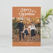 Carte de Noël Retro Terracotta (Debout devant)