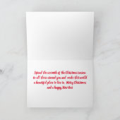 Carte de Noël Rex, bougies et poinsettia (Intérieur)