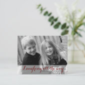 Carte de Noël - riant complètement (Debout devant)