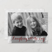 Carte de Noël - riant complètement (Devant / Derrière)